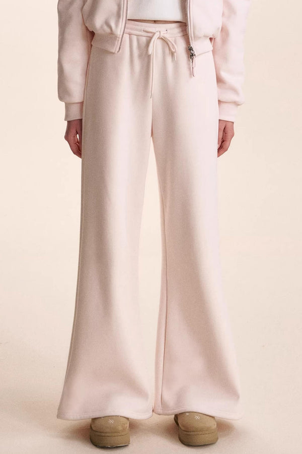 Hooded Plush Jacket & Fleece Pants Set-Up