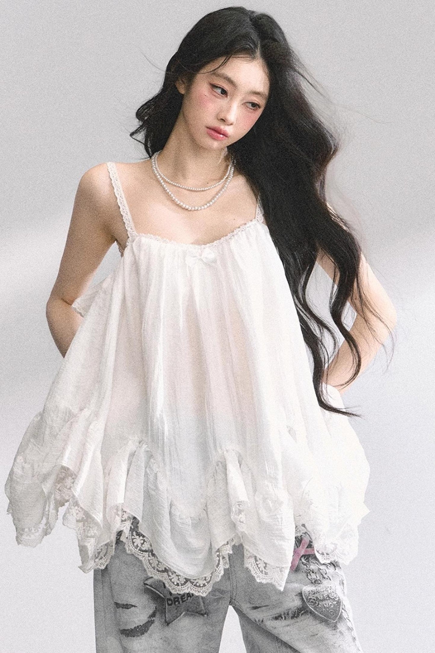 Chiffon Lace Doll Top