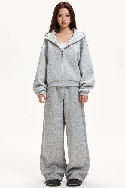 American-Style Hooded Zip Jacket