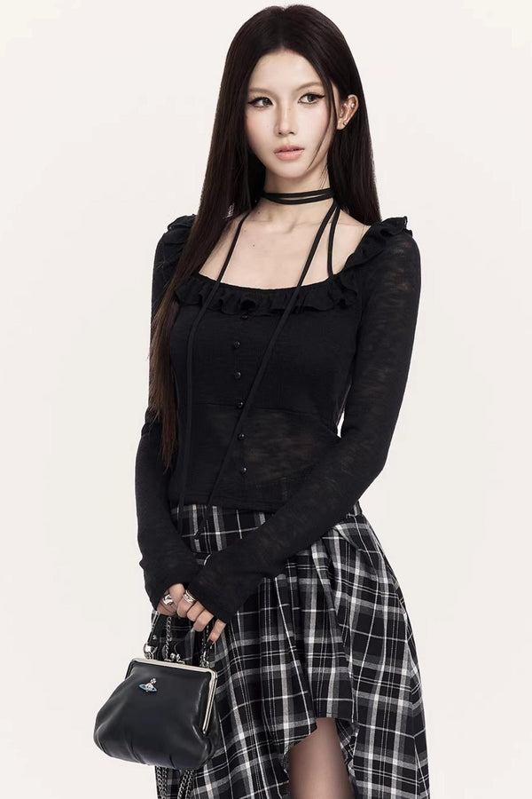 Heartbeat Ruffle Slim Top