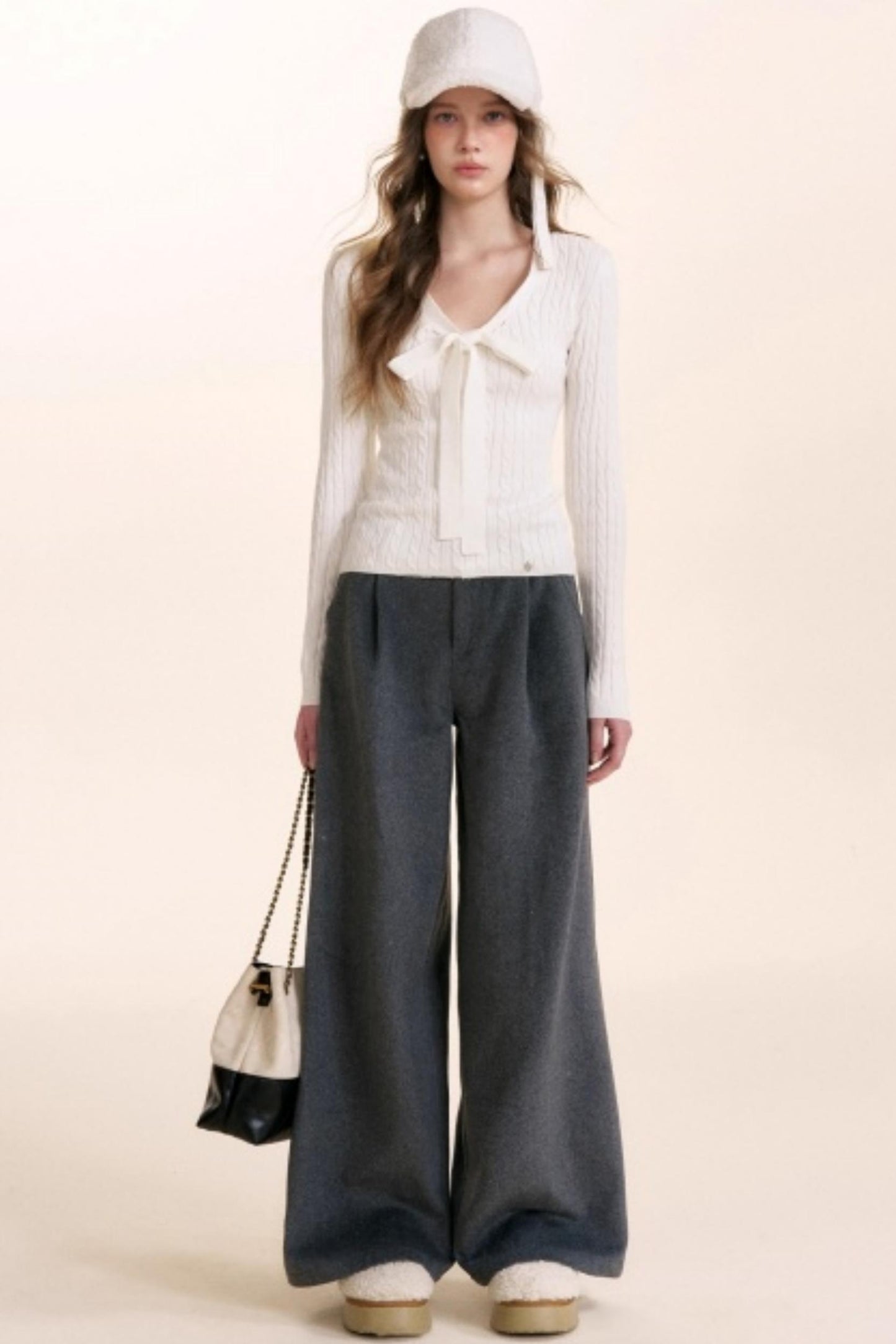 Romantic Lace Woolen Pants