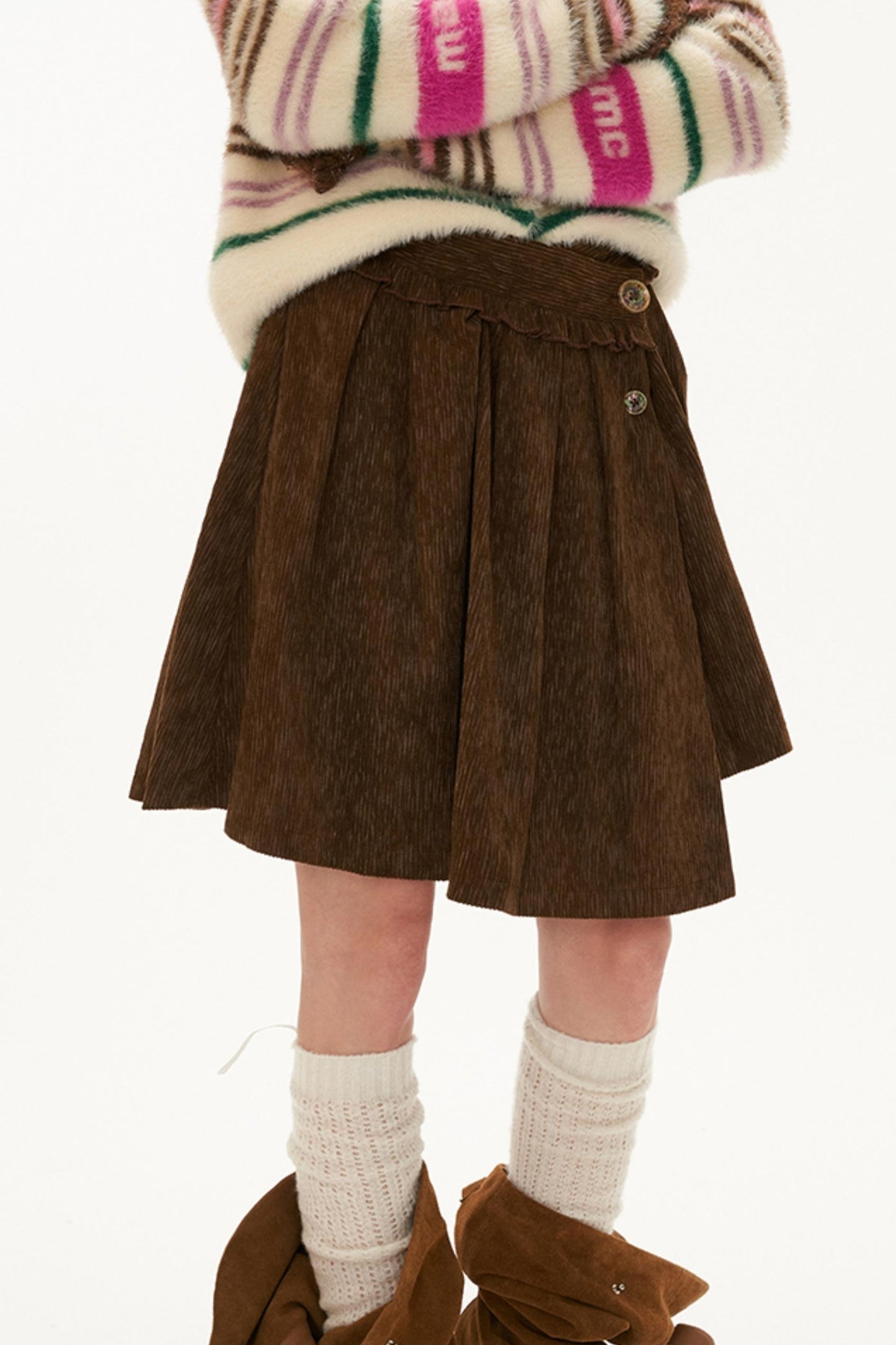 Autumn Temperament Pleated Skirt