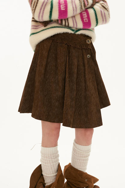 Autumn Temperament Pleated Skirt