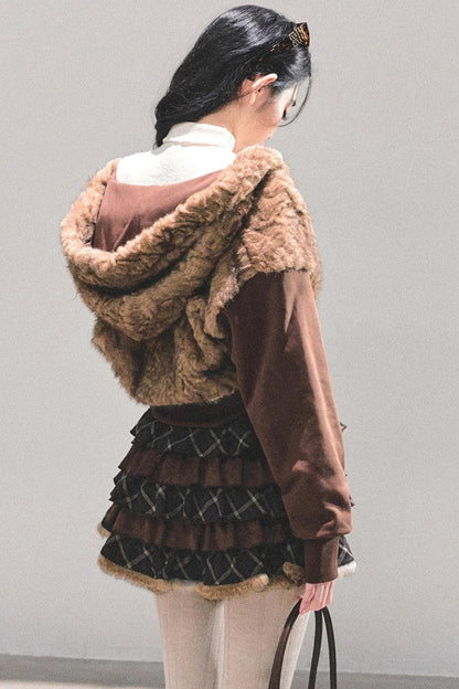 Sleeping with Snow Lamb Wool Coat