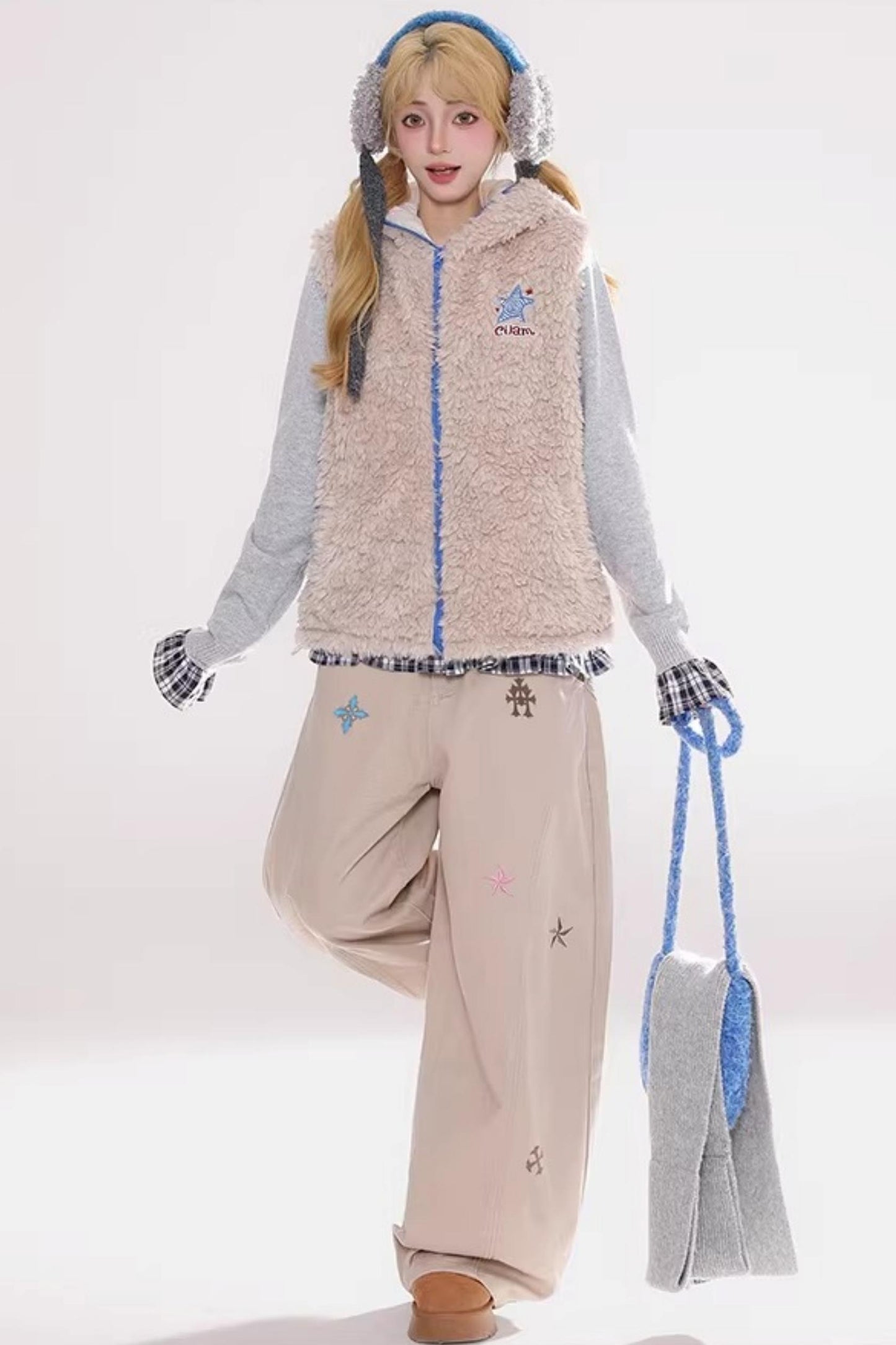 Bestickte Retro-Jeans