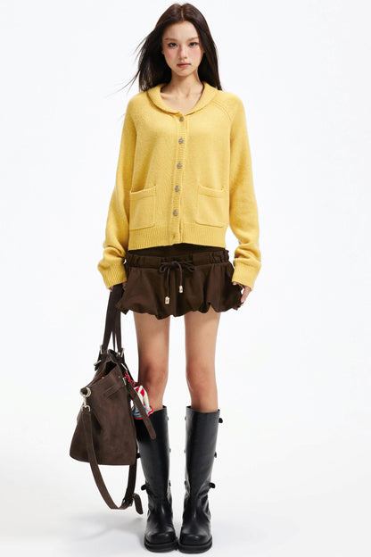 Pure Wool Raglan Cardigan