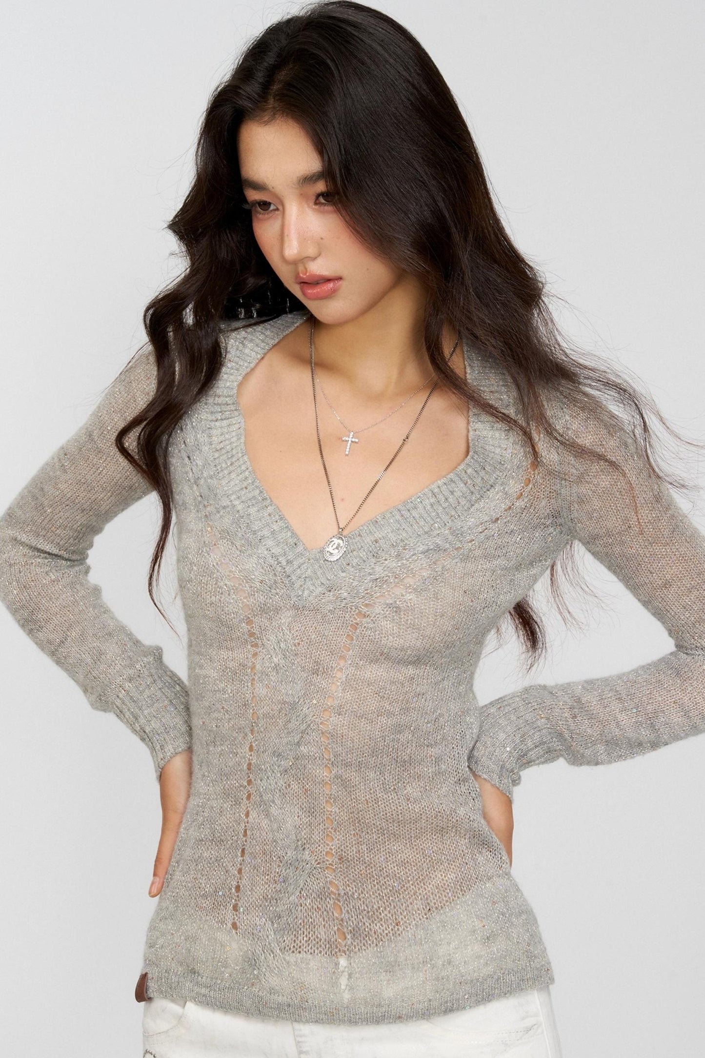 Autumn Glitter Knit Sweater