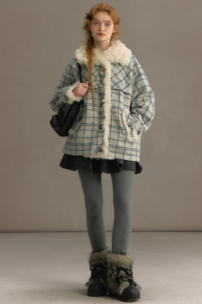 Fuji Plaid Woolen Jacket