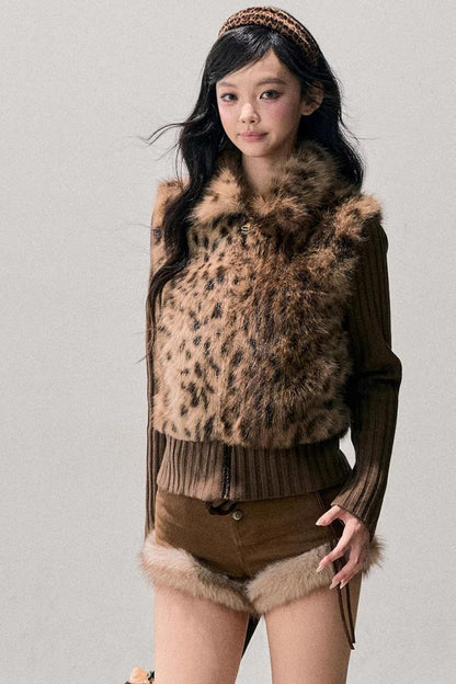 Korean Faux Fur Wide-Leg Pants