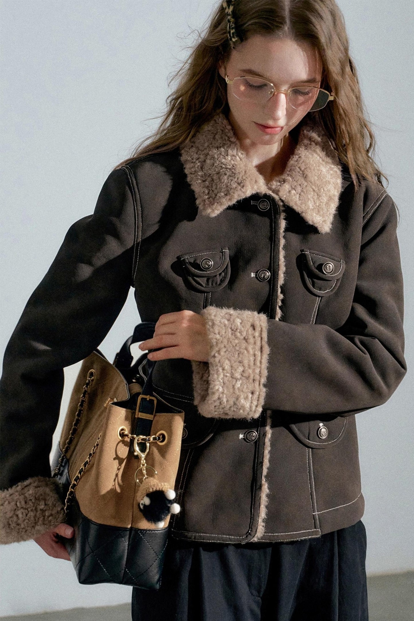 Vintage Lapel Fur Jacket