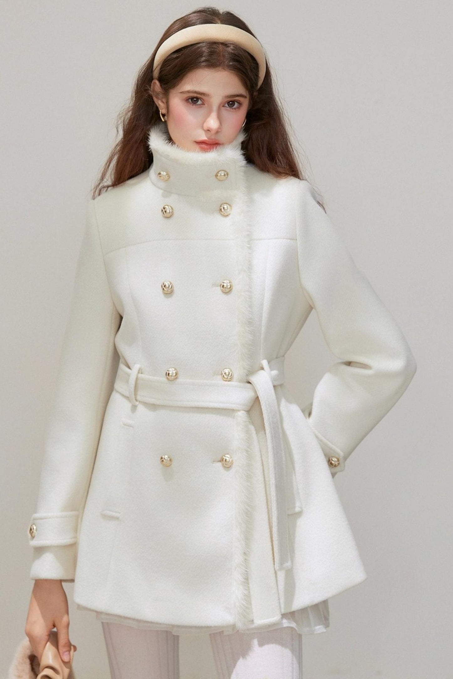 Winter Woolen Waist Slimming Coat