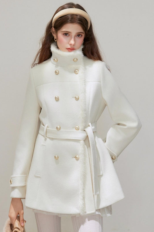 Winter Woolen Waist Slimming Coat