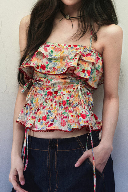 Ruffle Floral Camisole