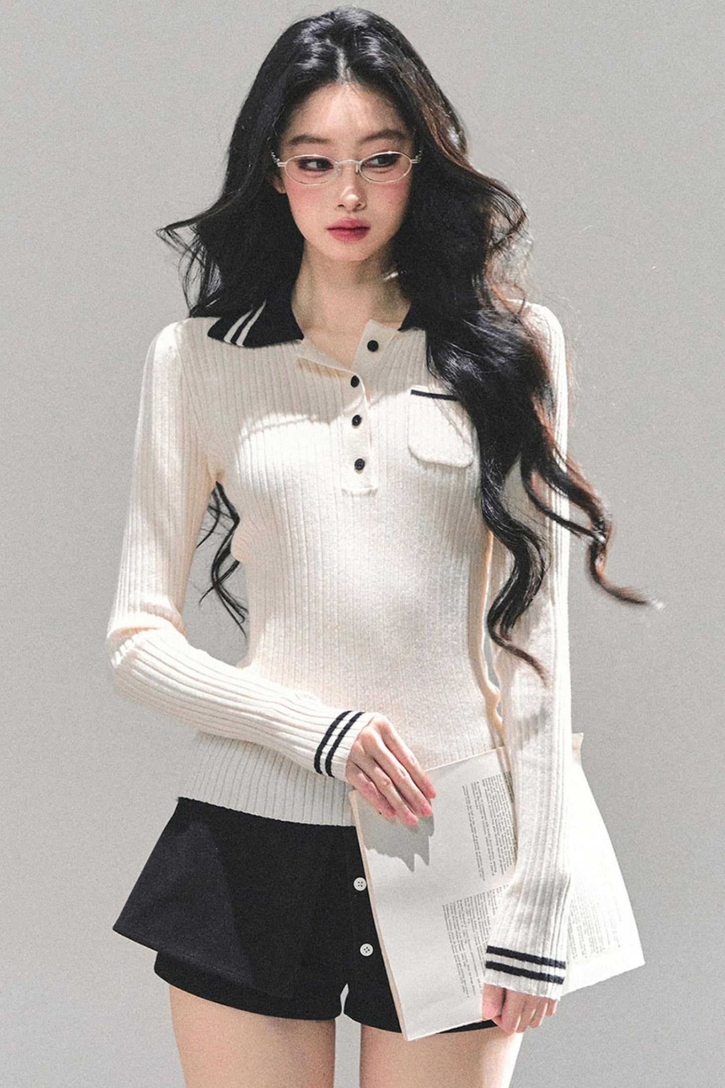 American Knit Polo Sweater