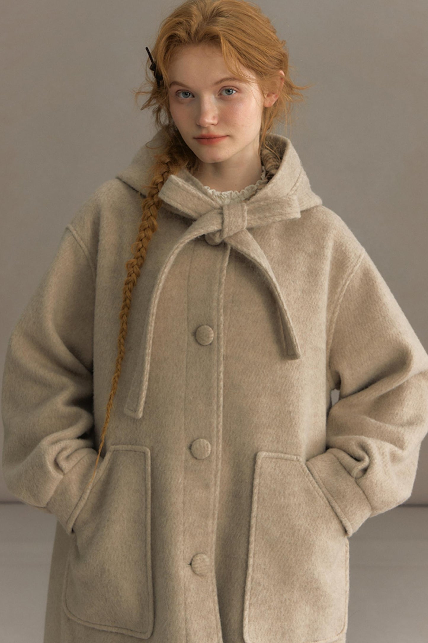 Snow Night Hooded Woolen Jacket