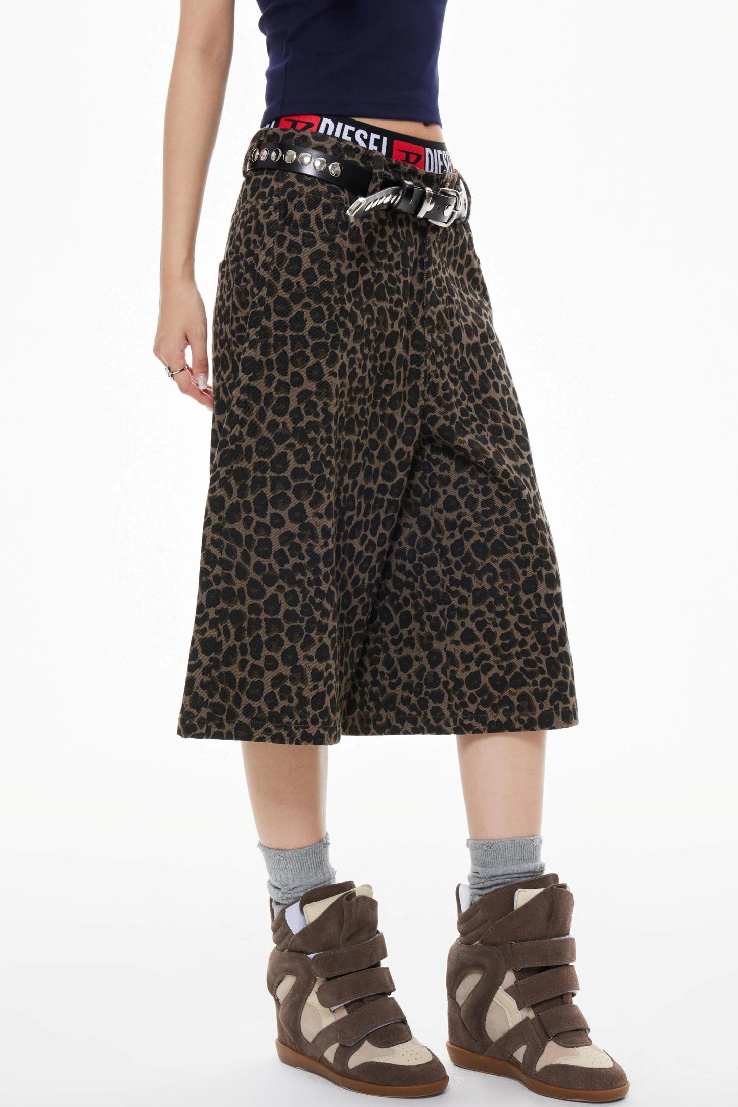 Leopard Cropped Shorts