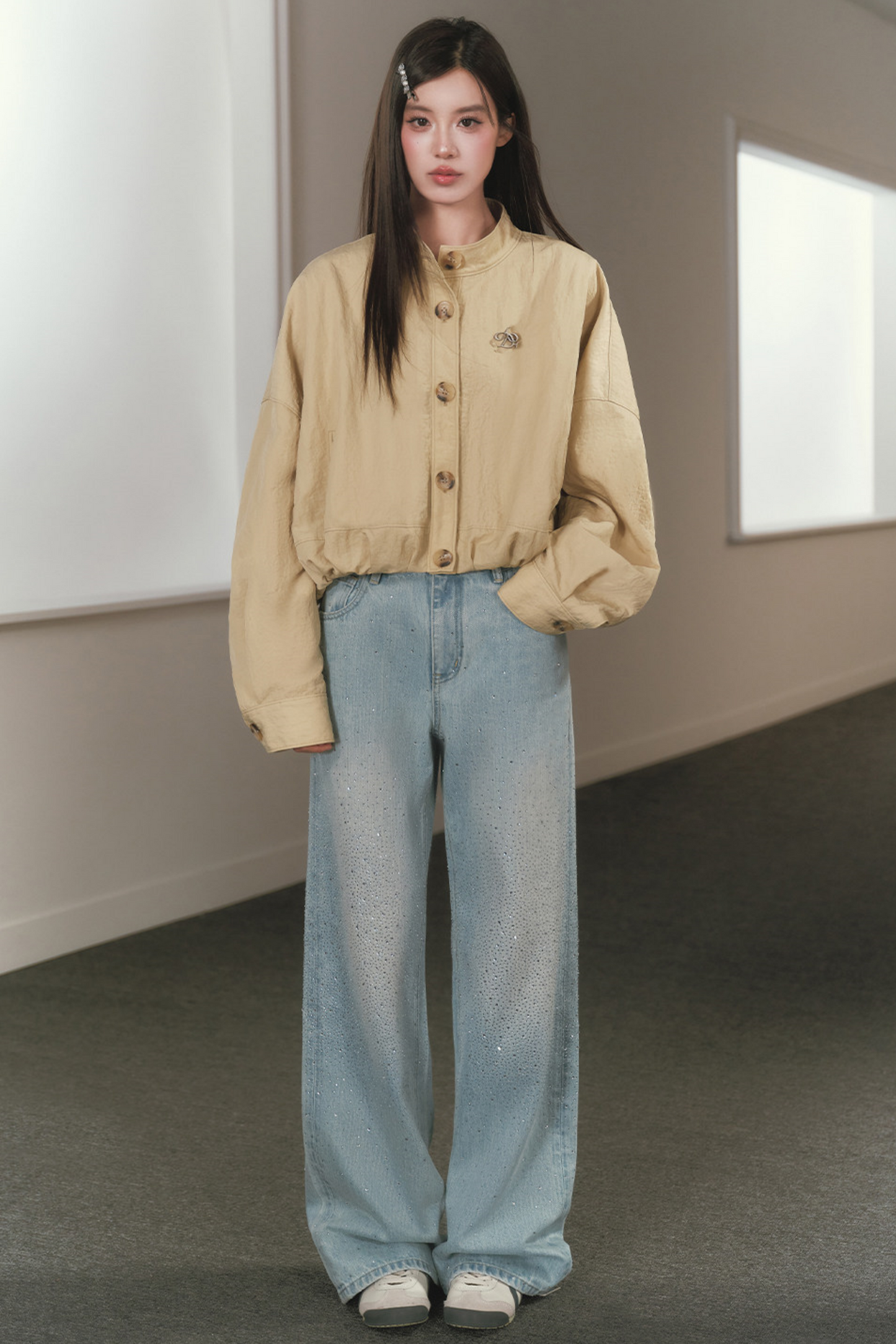 Floral Retro Windbreaker Jacket