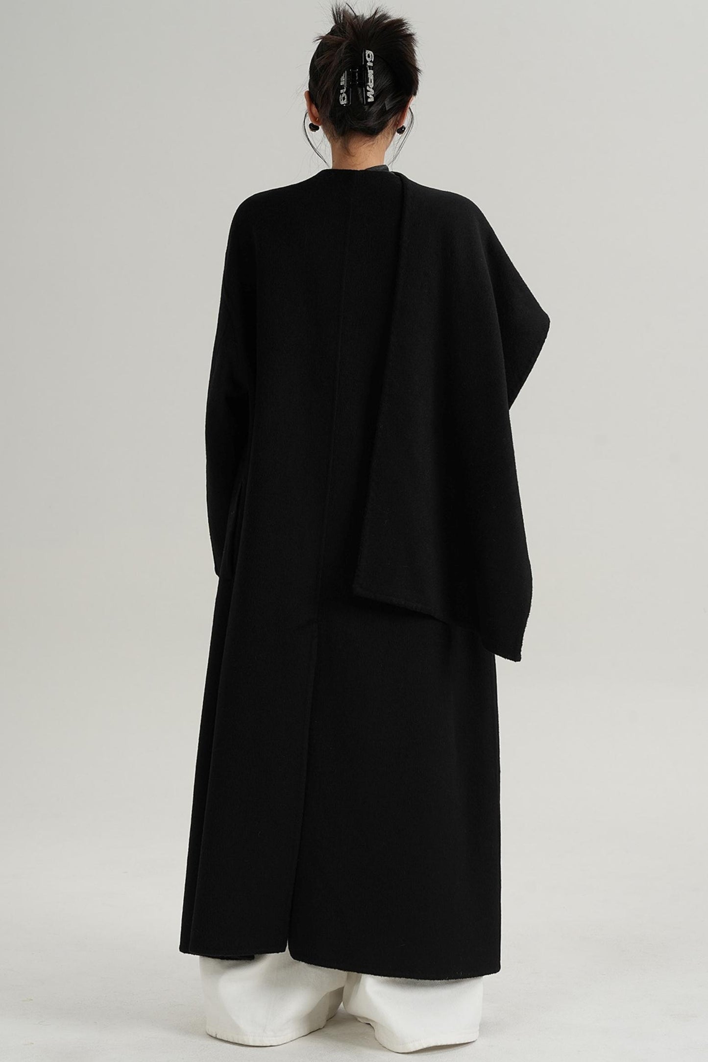 High-End Shawl Collar Wool Long Coat