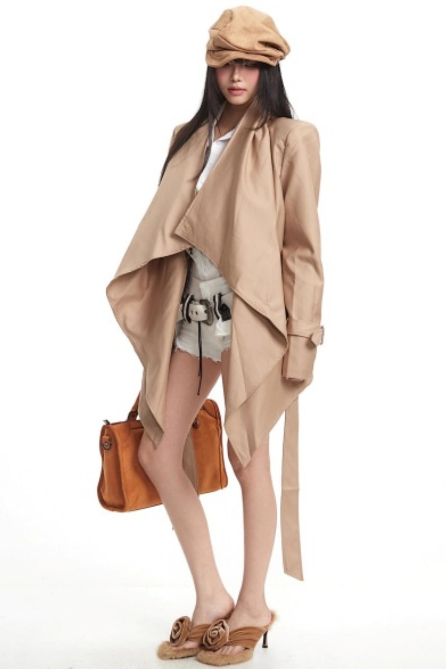 Retro Asymmetrical Khaki Jacket