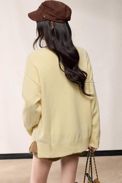 V-Neck Knitted Cardigan