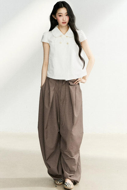 American Pleated Wide-Leg Pants