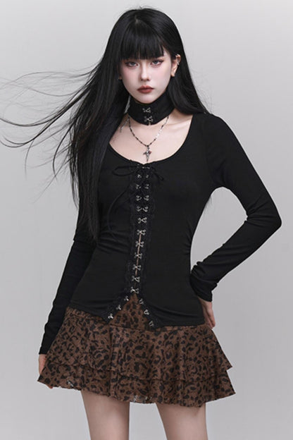 Women's Leopard Layered Top