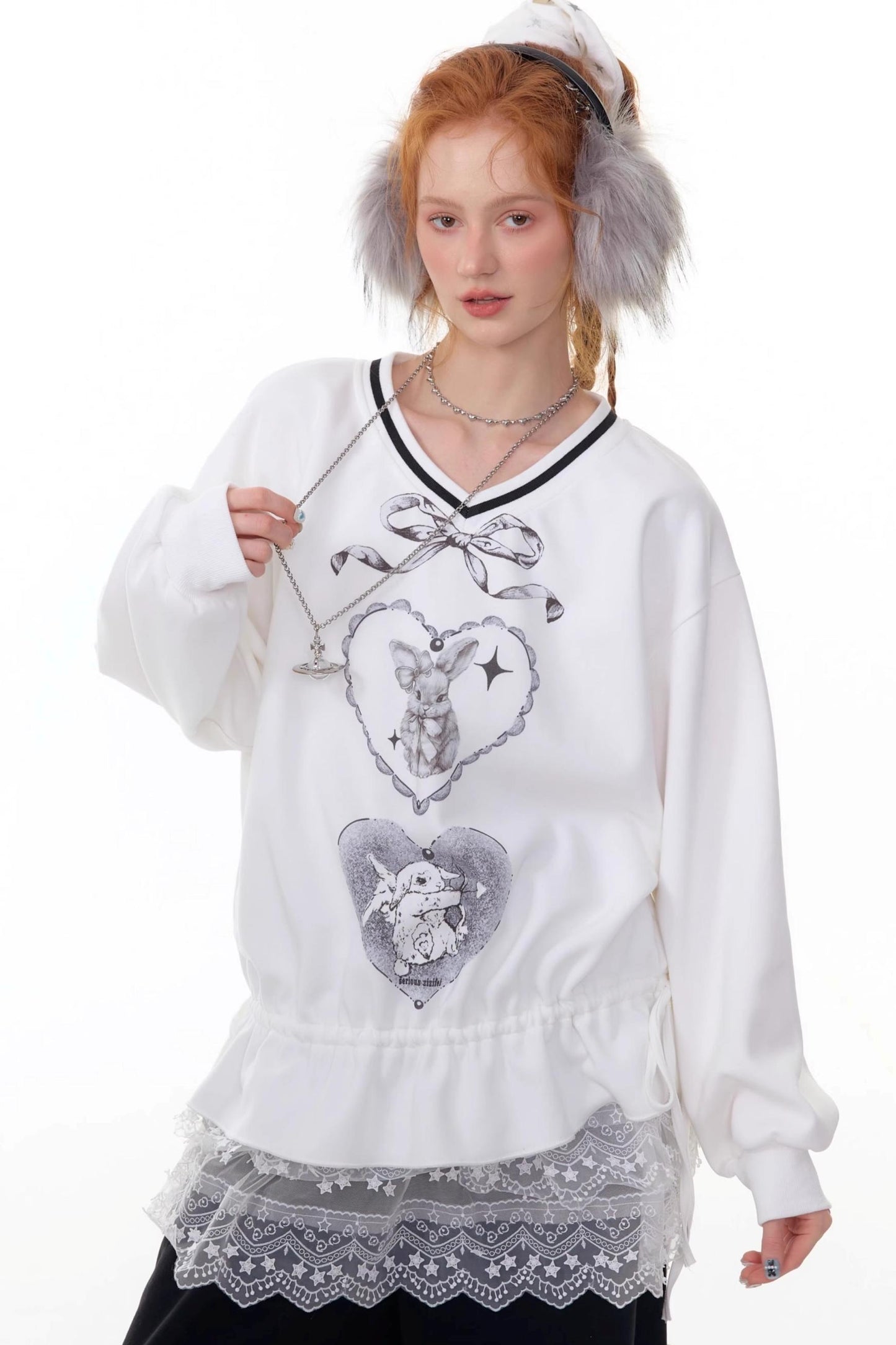 Vintage V-Neck Sweatshirt