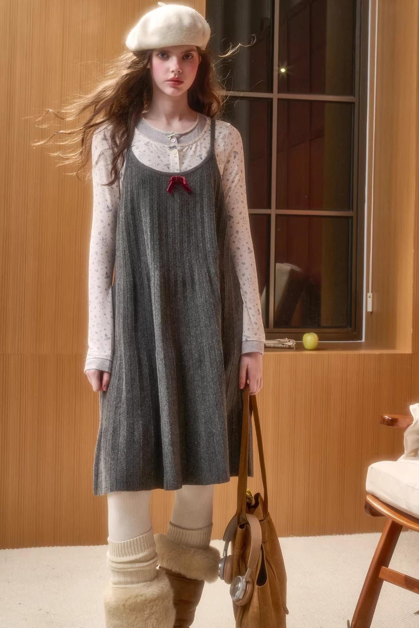 Origami Pleats Fluffy Dress