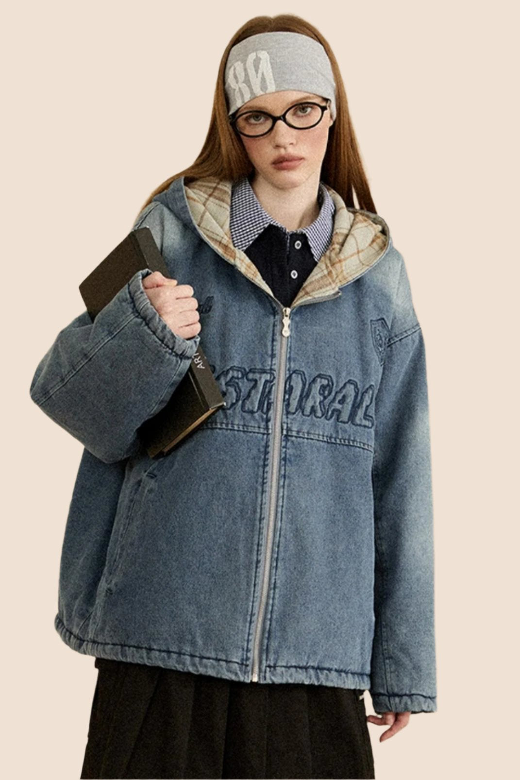 Bath Style Spliced Denim Jacket