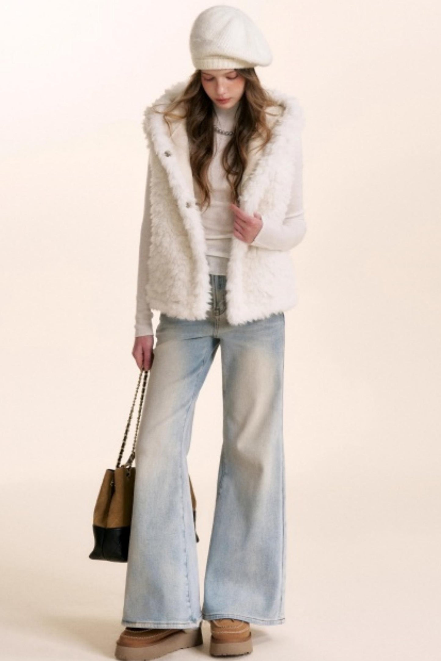 Bear Fur Hooded Fleece Jacket