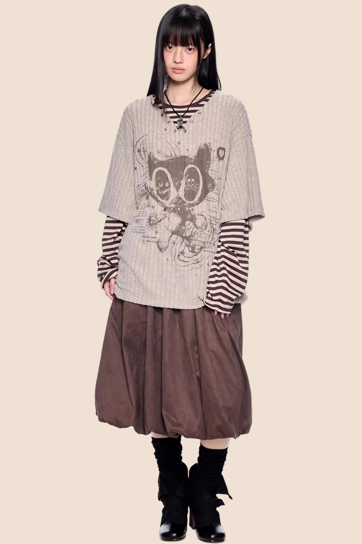 Retro Striped Patchwork Top