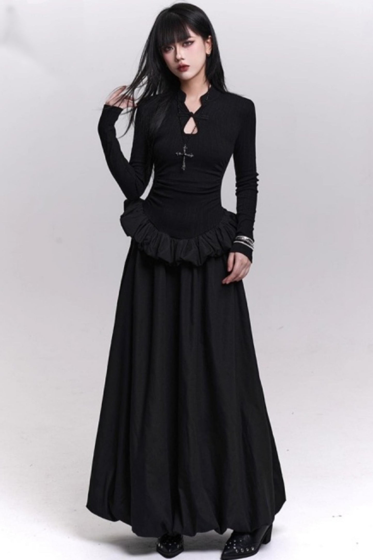 Ghost Girl Gray Knit Dress