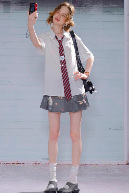 White Short Sleeve Top