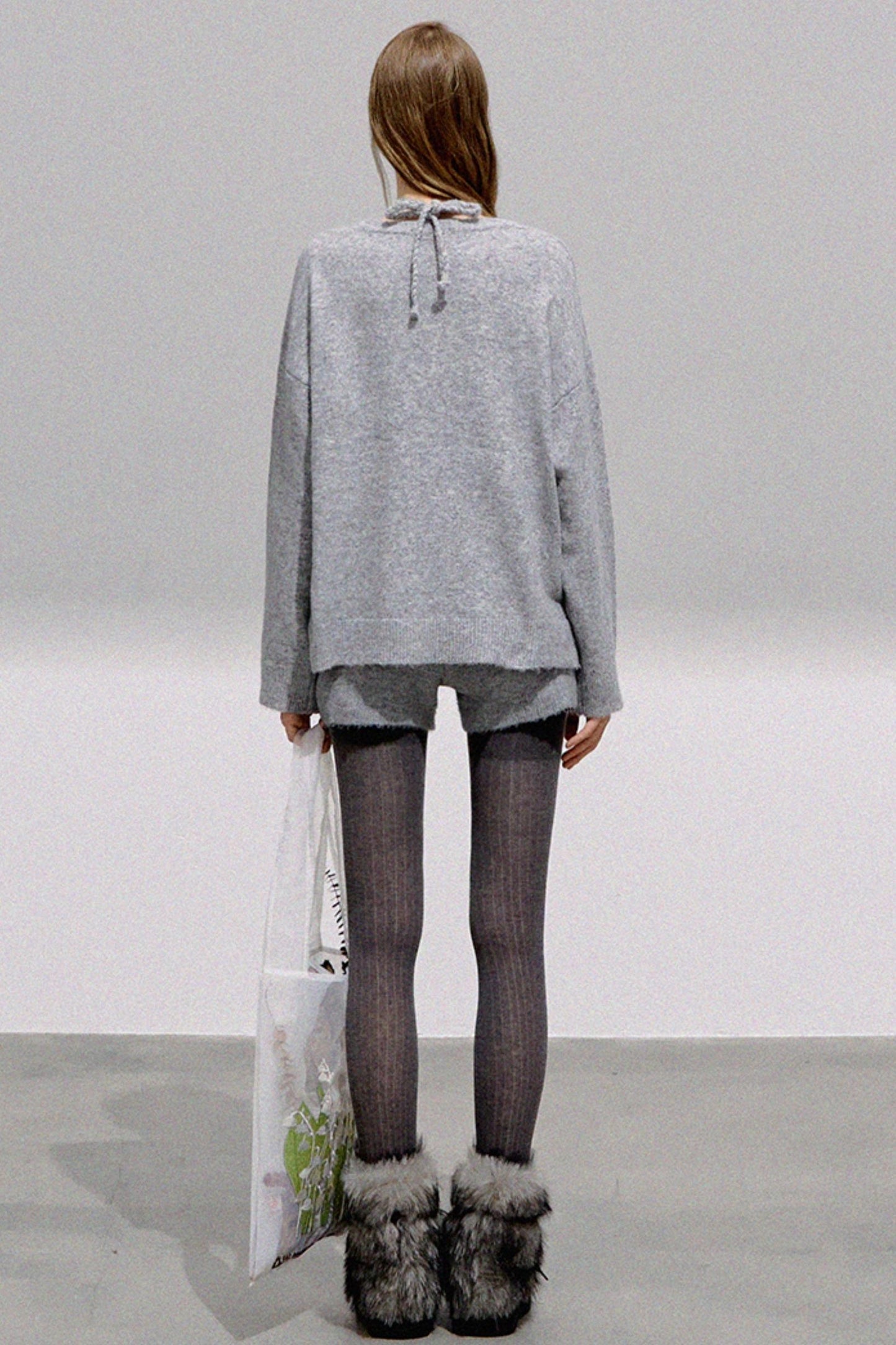 French Flower Halter Sweater Set-Up