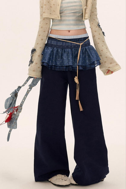 Layered Multi-Waisted Trousers