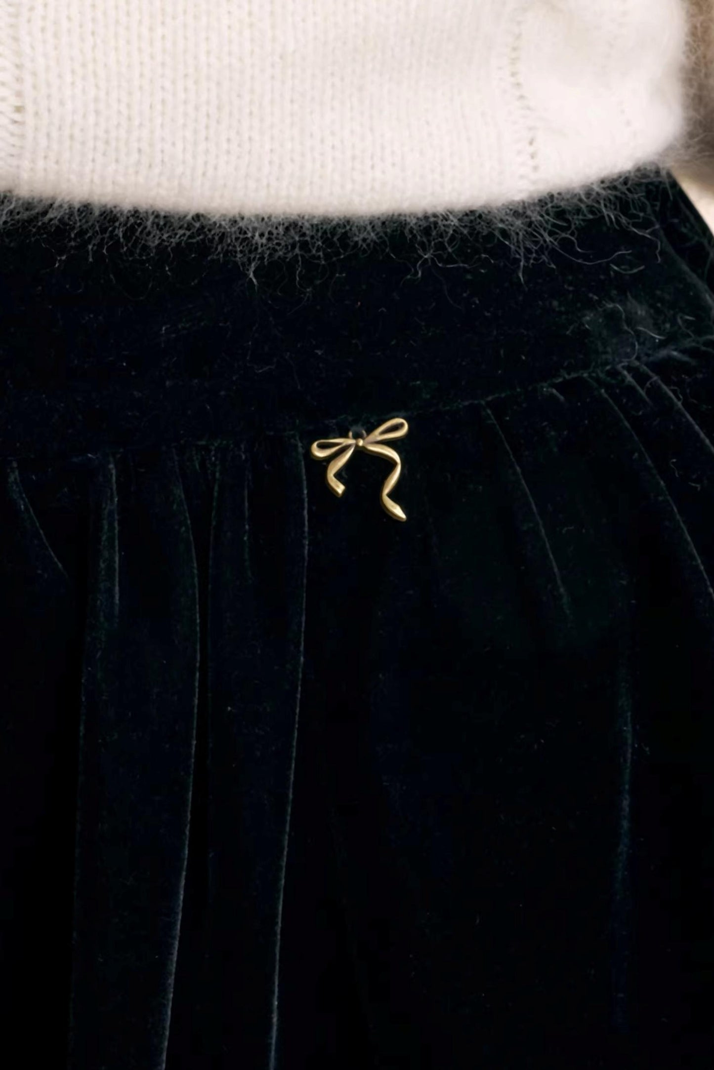 French Velvet A-Line Skirt