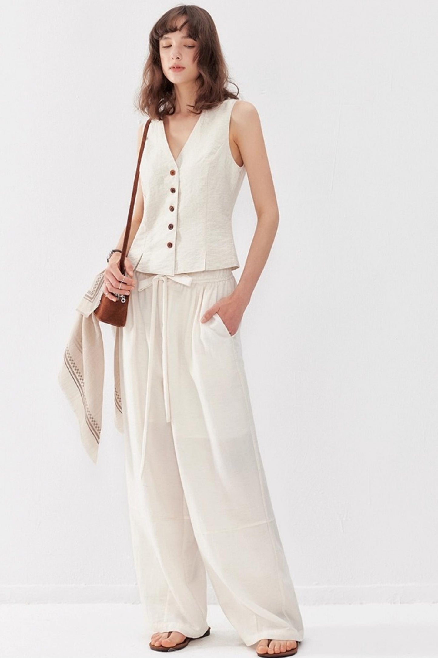 Linen Draped Pants