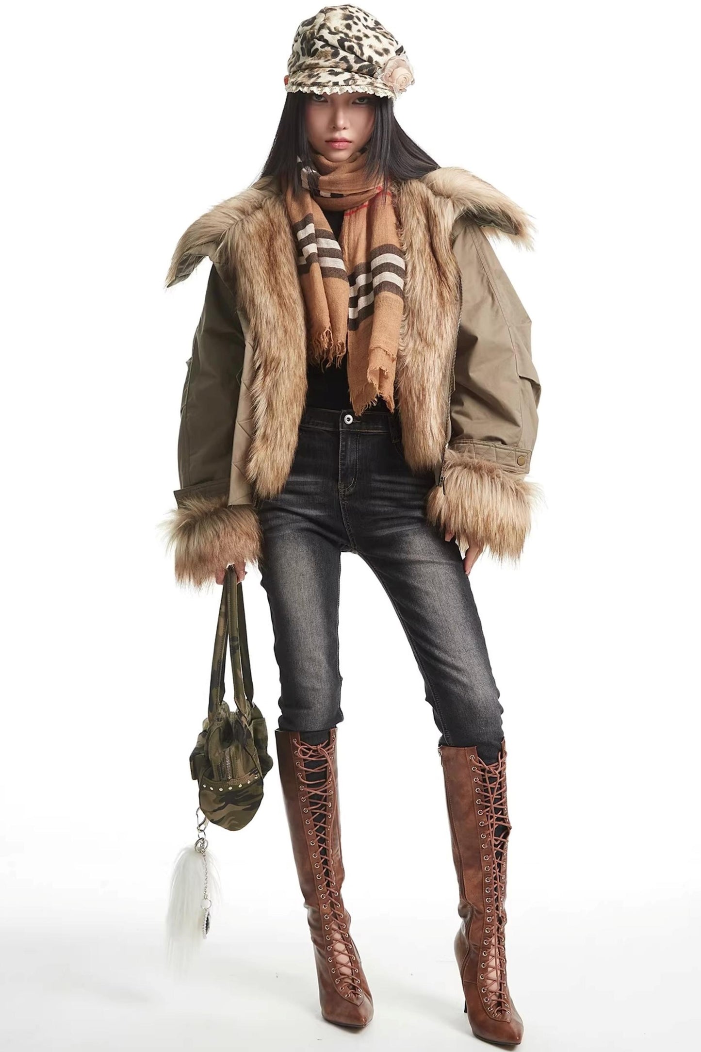 American Retro Fur-Lined Jacket