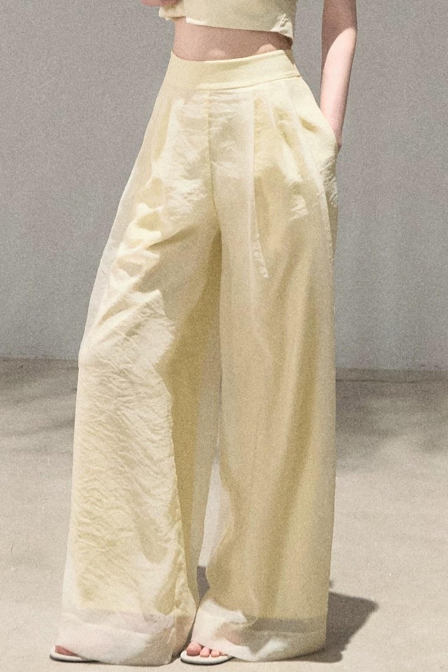 Old-Money-Netz-Hose mit weitem Bein