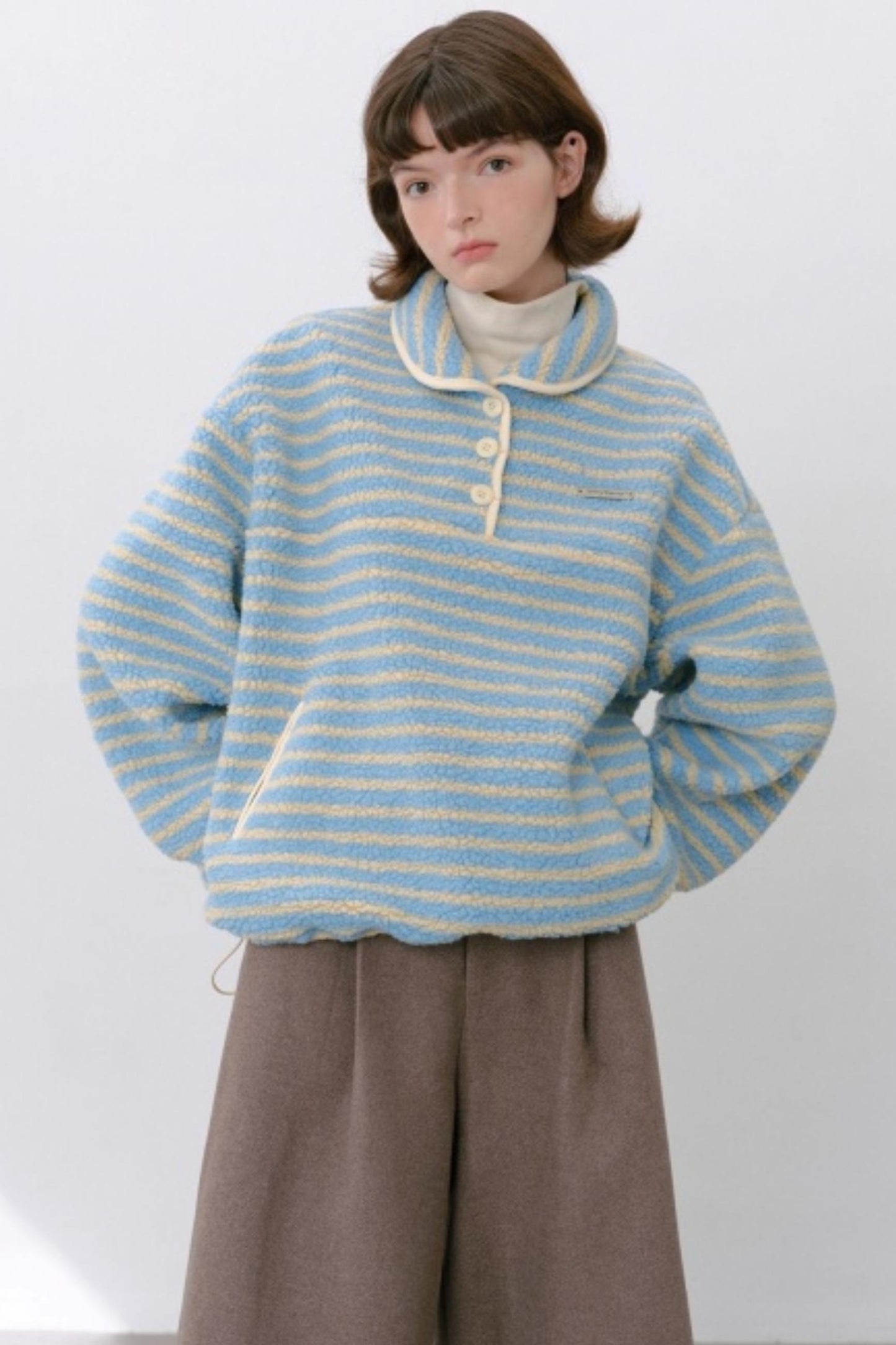 Striped Lambswool Sweater Top