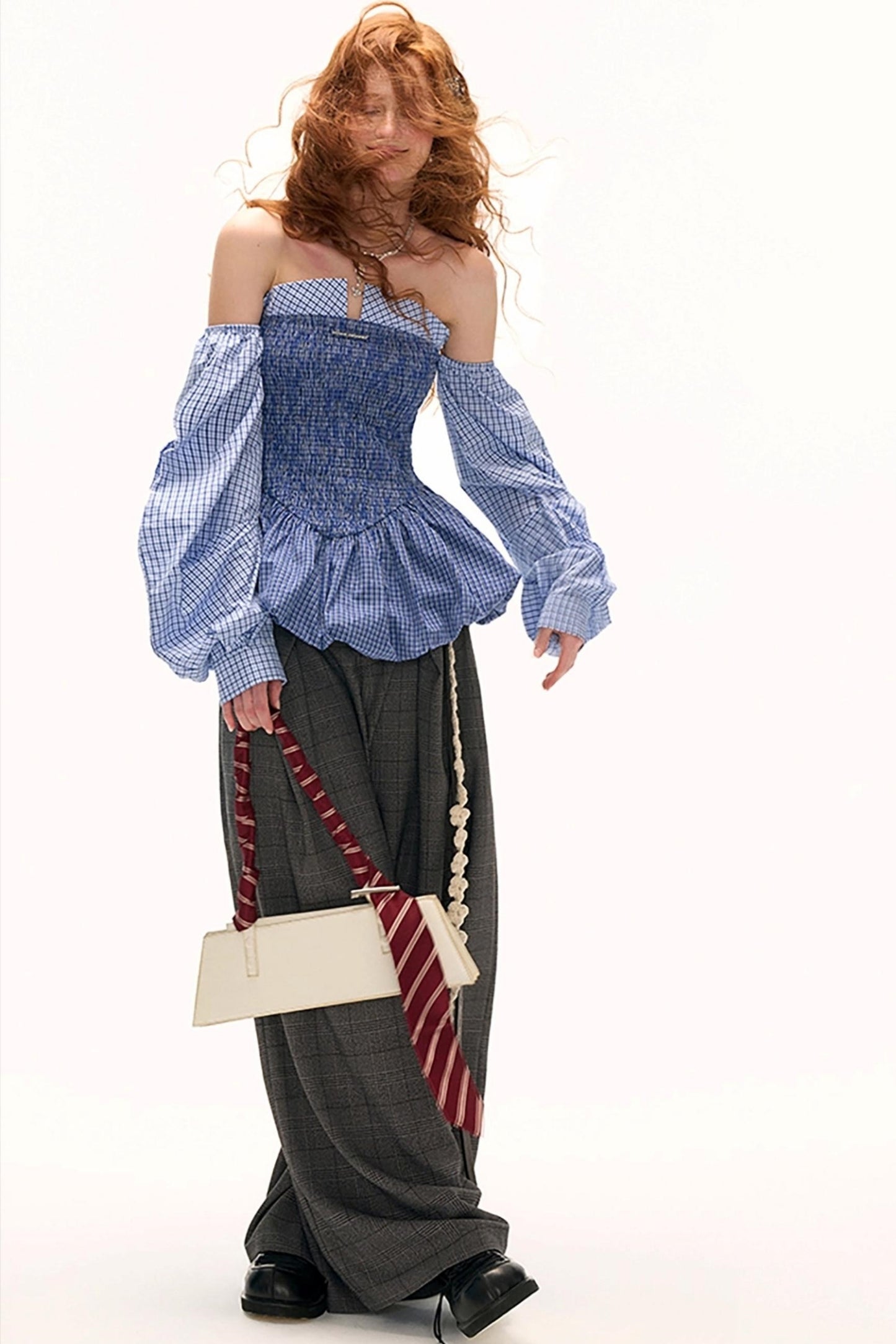 Autumn Blue Patchwork Dress