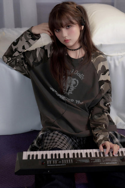 Autumn Style Gray Raglan Top