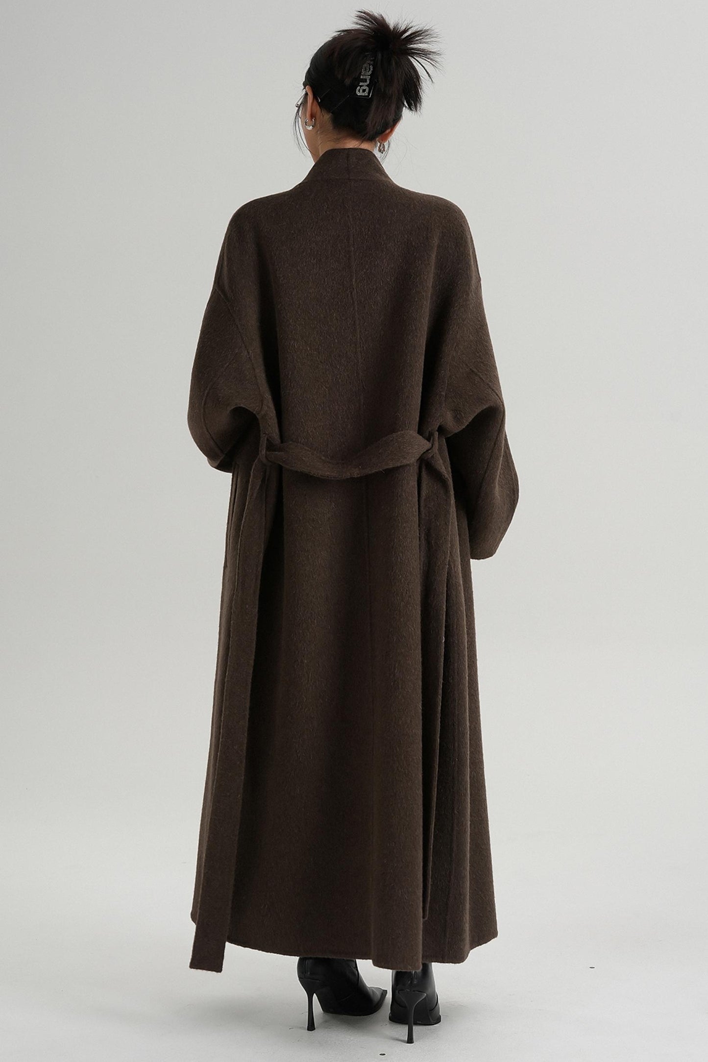 Temperament Coffee Wool Coat