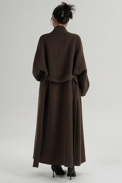Temperament Coffee Wool Coat