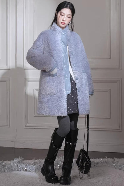 Reversible Misty Gray-Purple Coat