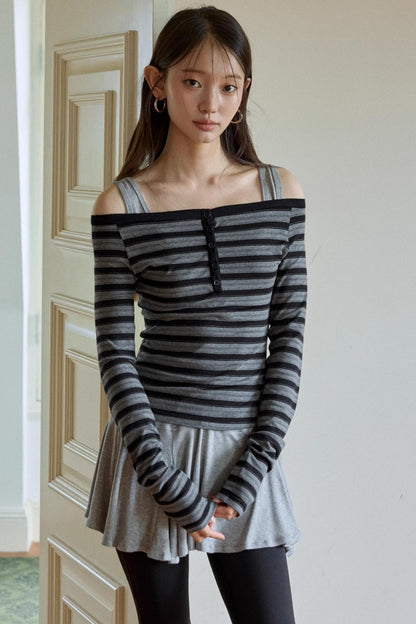 Shoulder Shirt Dress Set-Up