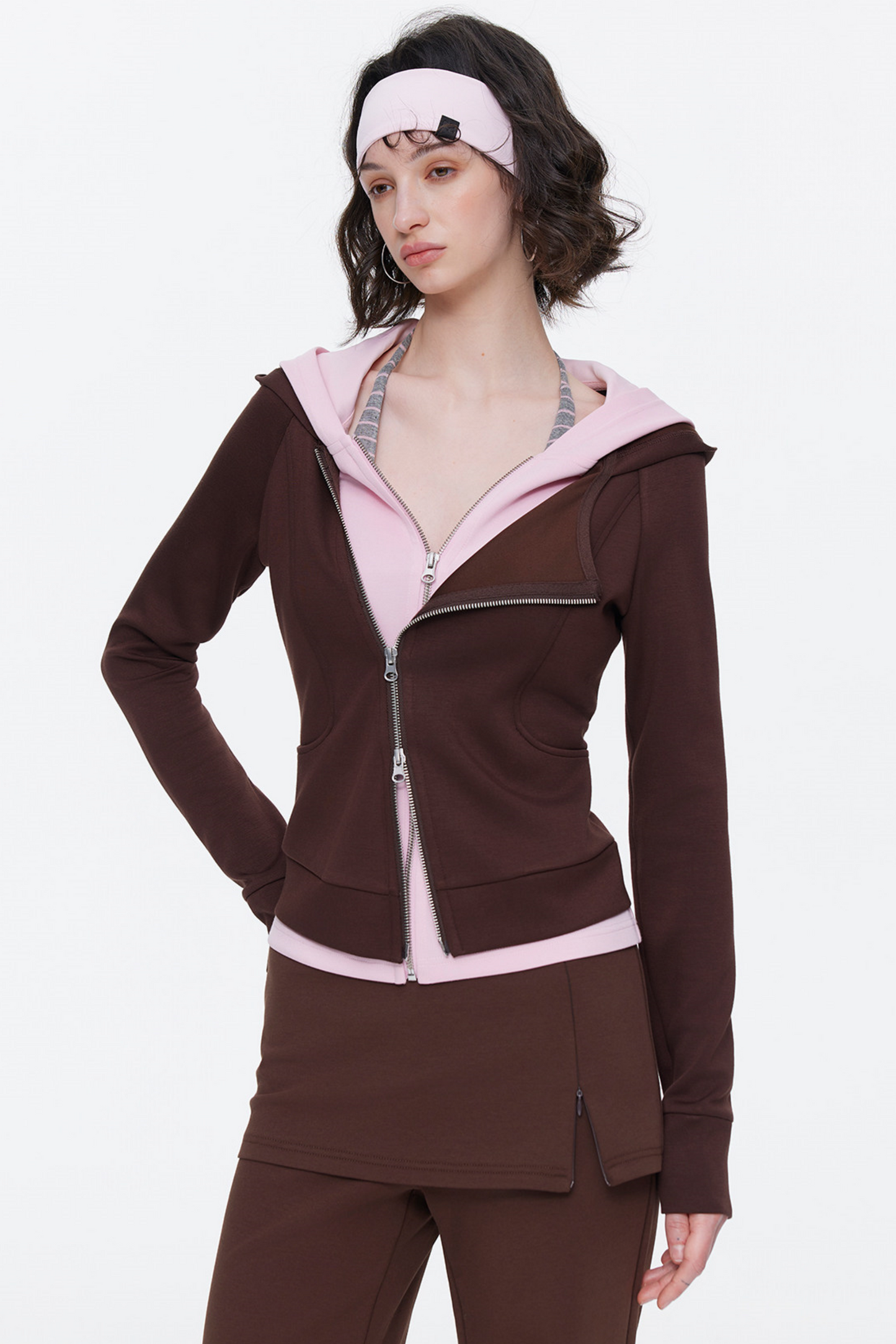 Deconstructed Color-Blocked Sweatshirt