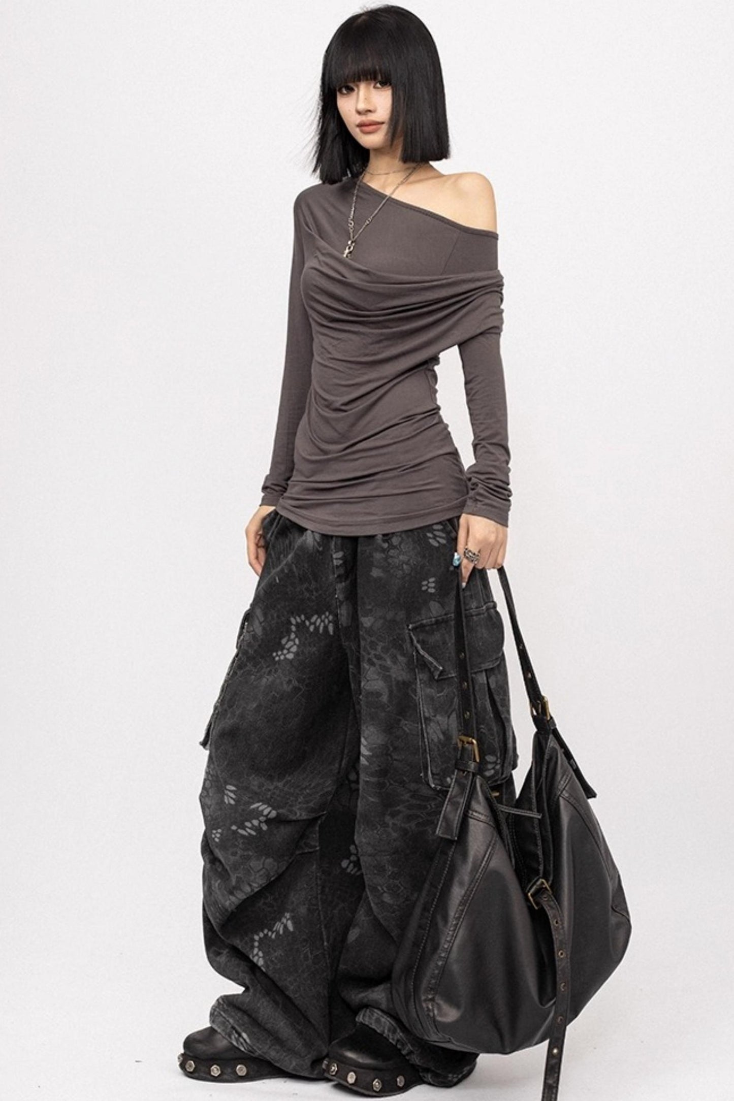 American Gray Long Sleeve Top