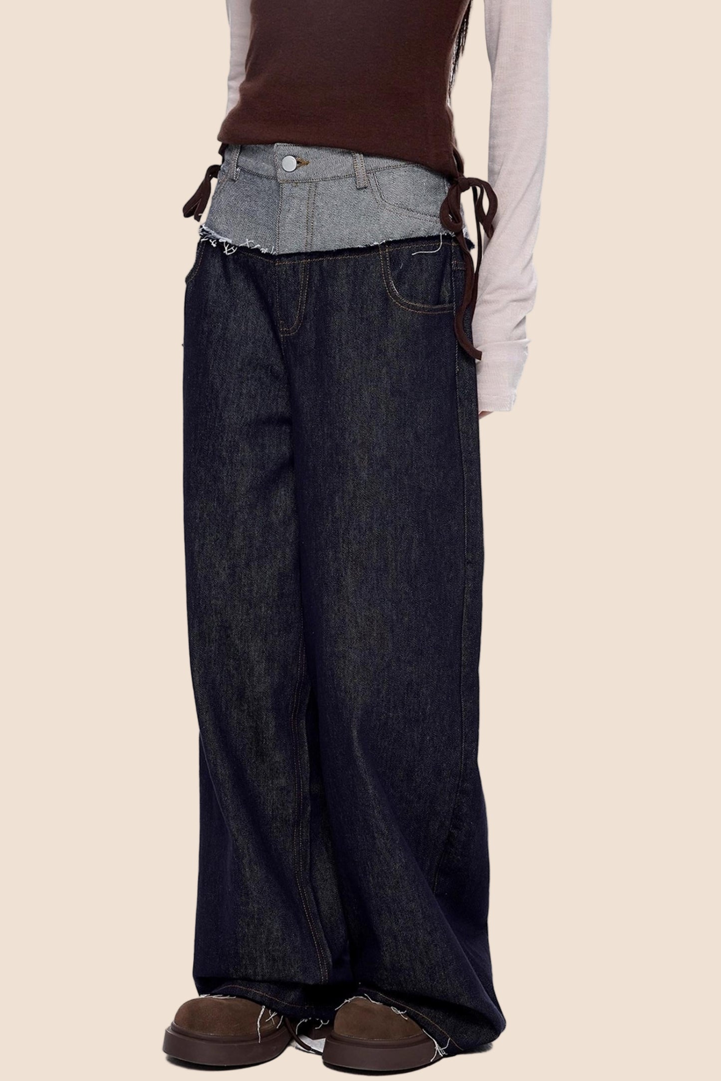 Retro Loose Denim Trousers