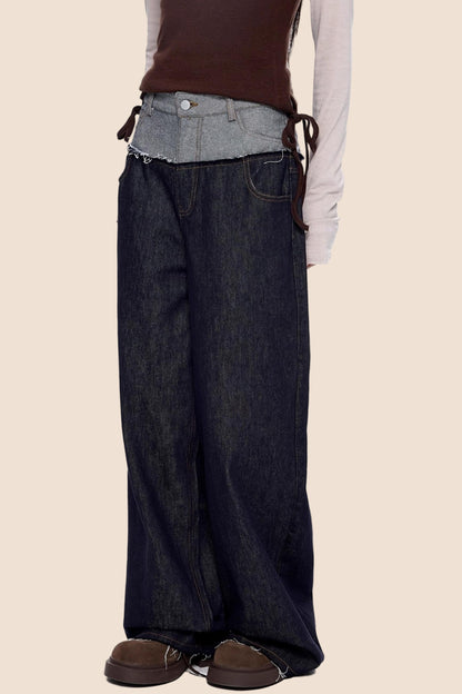 Retro Loose Denim Trousers